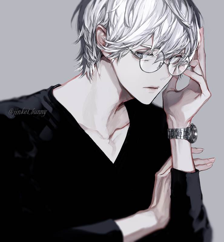 Round glasses|神庆(JINKEI)的Pixiv眼镜男孩插画图片