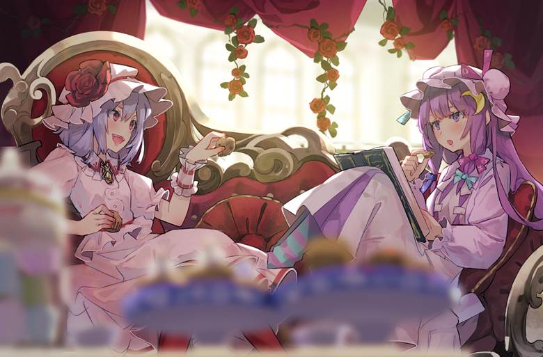 Touhou, Touhou Project, remilia scarlet, patchouli knowledge, Remilia/Patchouli, Touhou Project 3000+ bookmarks