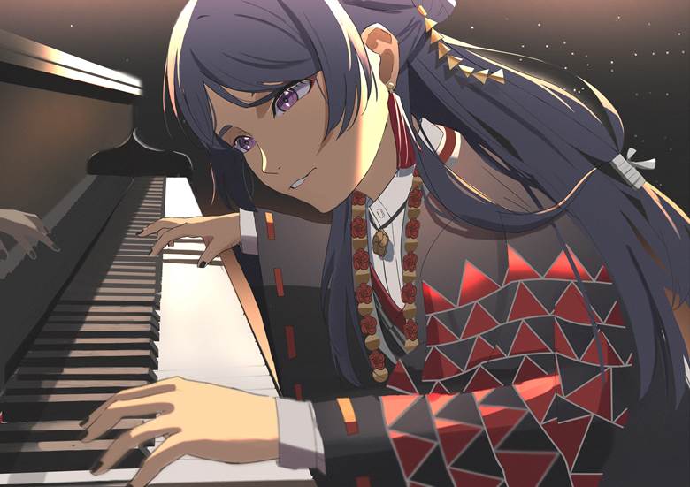 弦月藤士郎|桃瀬らむ的弹钢琴pixiv插画图片