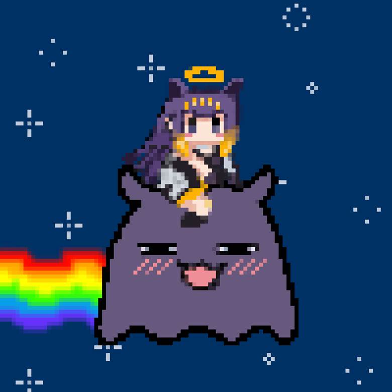 Ninomae Ina'nis, Hololive, Ninomae Ina’nis fanart, Ninomae Ina’nis, pixel art