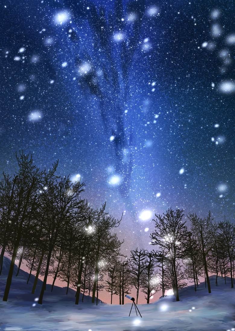 天体観测|青原匠的银河星空P站插画图片