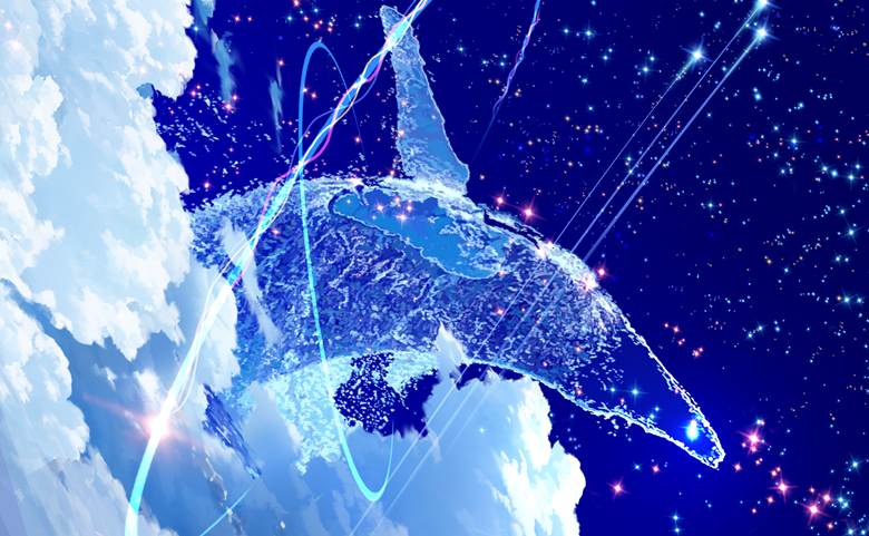 illustration, background, sky, scenery, summer, anime, art, star