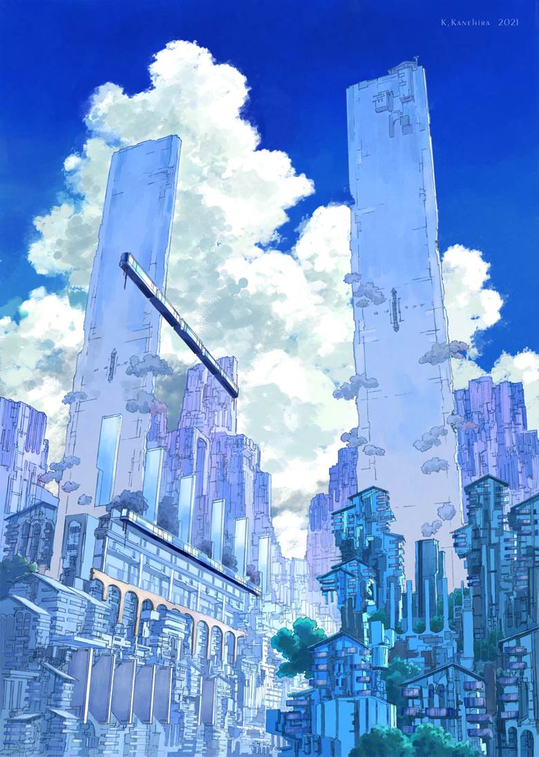 风景, city, town, 废墟, background, 夏日天空, 风景5000收藏