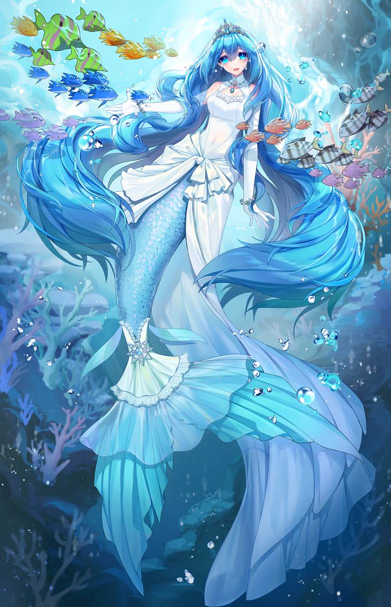 人鱼, 水下, mermaid, cute mermaid, Original 500+ bookmarks