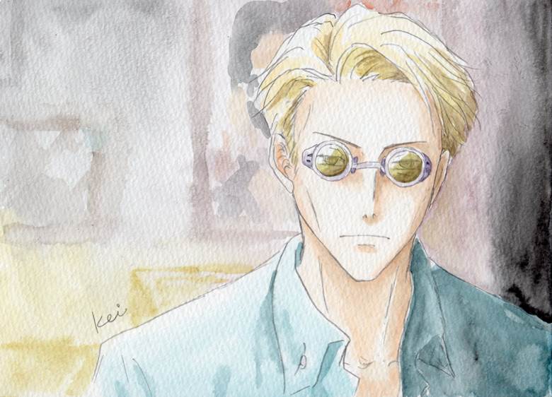 Jujutsu Kaisen, Kento Nanami, traditional, analog illustration