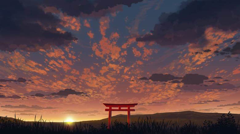 Sunset|Romaji的天空云层插画图片