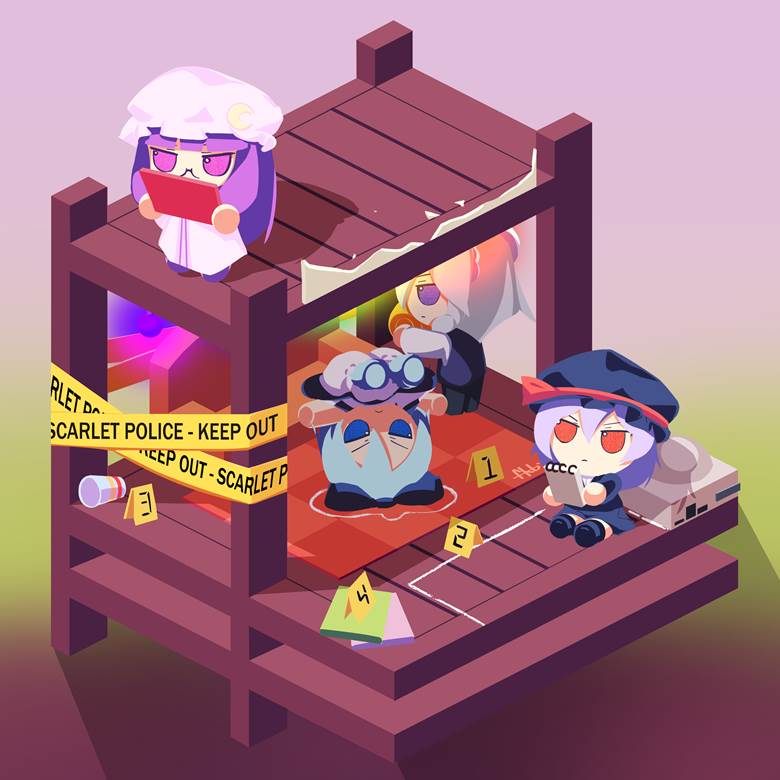 东方Project, 东方, 蕾米莉亚·斯卡蕾特, 帕秋莉·诺蕾姬, sakuya izayoi, 琪露诺, Fumofumo