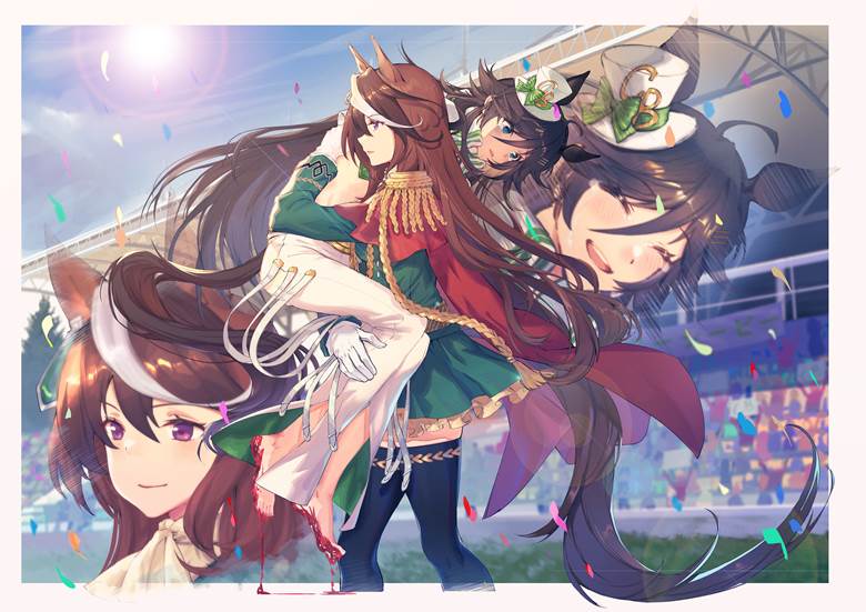 horse girl, Symboli Rudolf (Uma Musume), Uma Musume Pretty Derby, Uma Musume Pretty Derby 1000+ Bookmarks, bloody