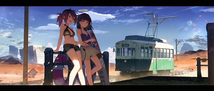 风景比人物更好看的佳作，Pixiv人气插画师科学-ID:6054803