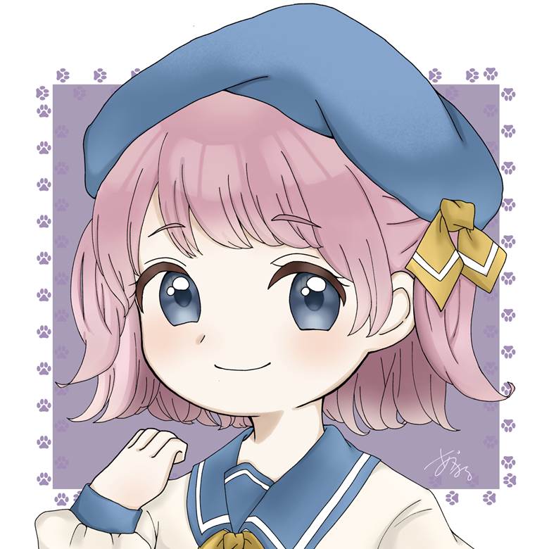 女孩子, 插画, 数码, Q版, MediBang Paint, 水手服, 粉色头发, pink twintails