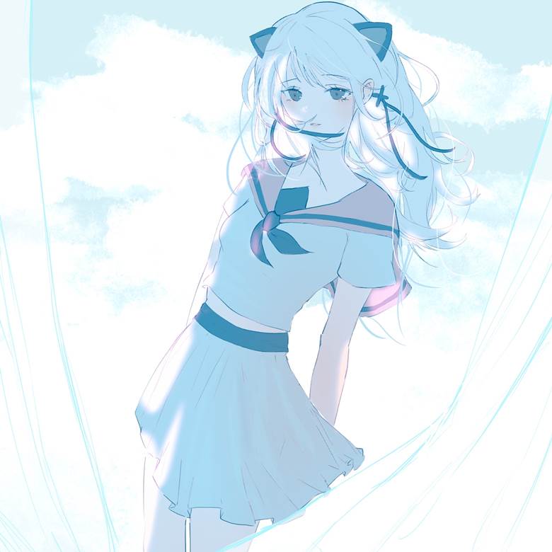 creation, young girl, summer, original, sailor uniform