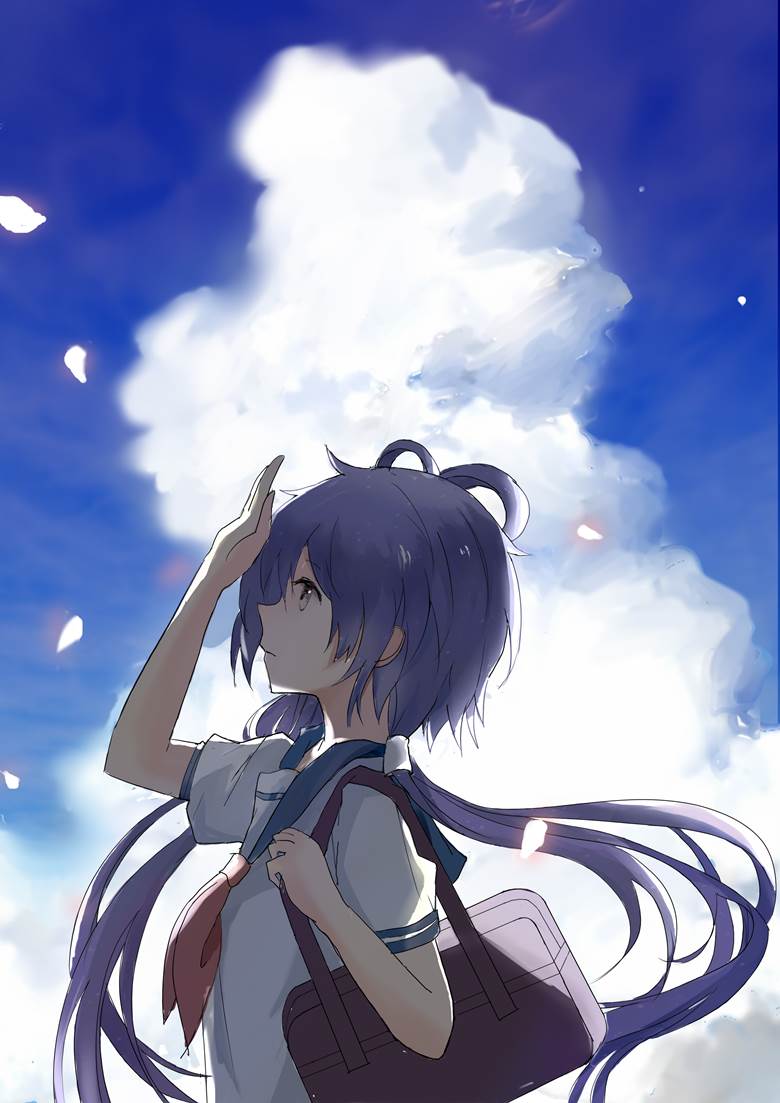 luo tianyi, 女孩子, 夏天, 云, sky, 风景