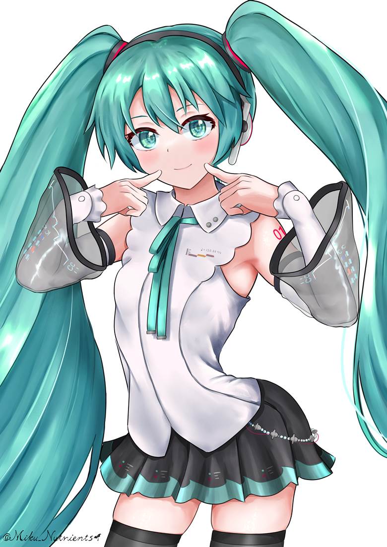 初音未来, 初音未来 NewType, 大腿, 绝对领域, 腋下, VOCALOID 100收藏