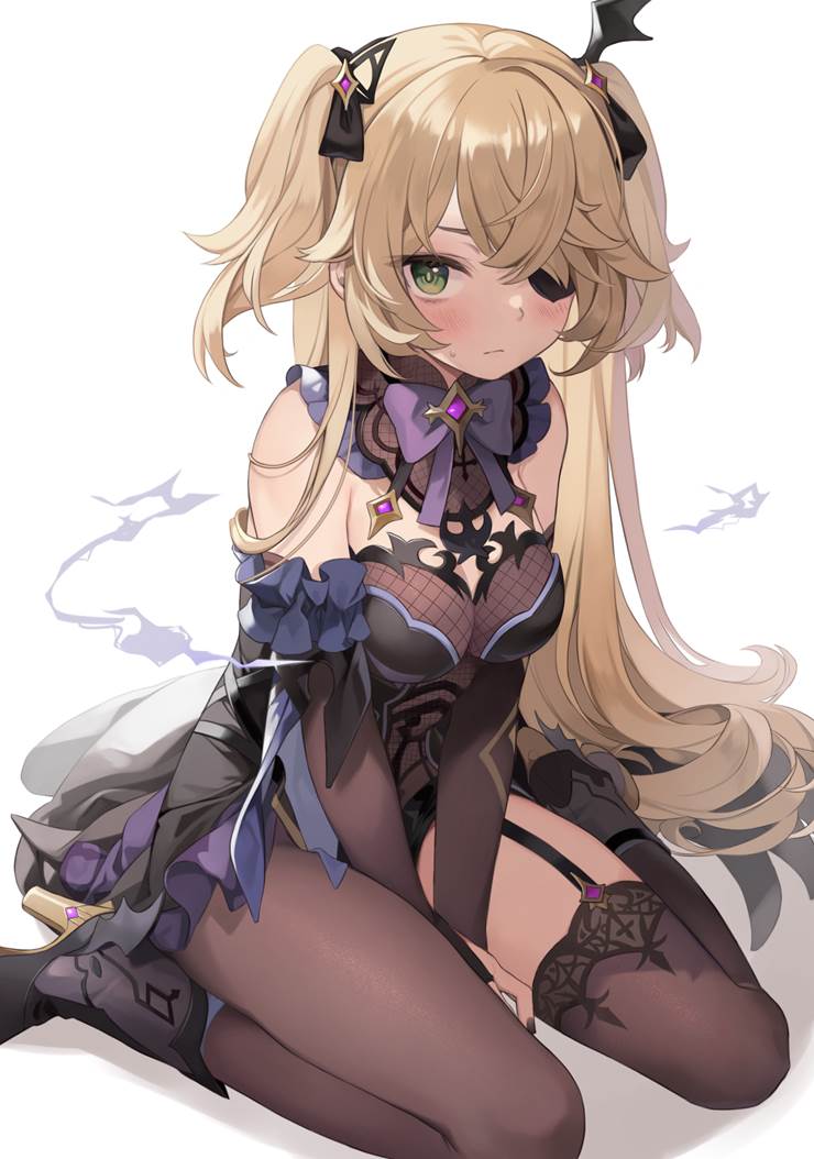 フィッシュル 栗毛马的原神插画图片 Bobopic