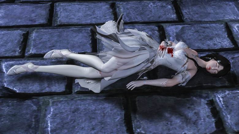 corpse, Ryona, White silk pantyhose, defeated, ancient