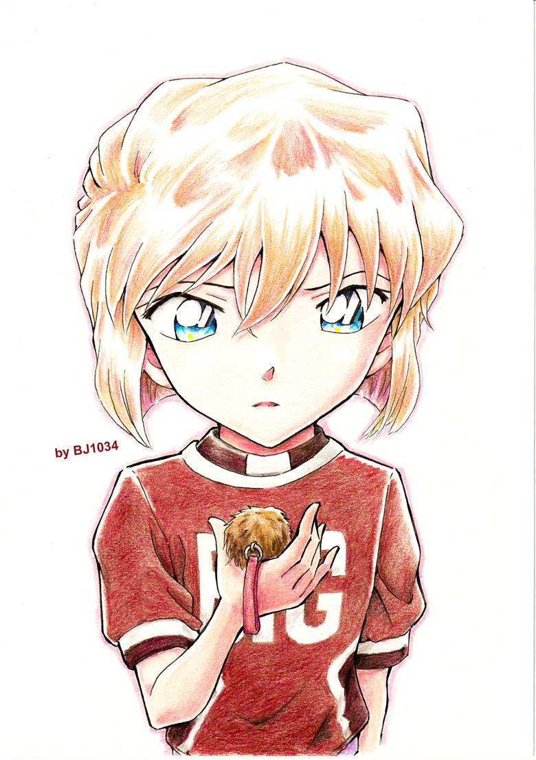 名侦探柯南, 彩色铅笔, 手绘, haibara ai