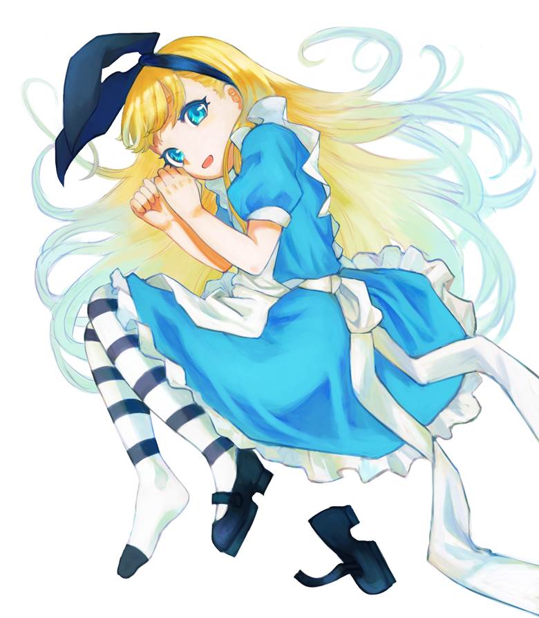 女孩子, 原创, 金发, 爱丽丝梦游仙境, 萝莉, 连衫围裙, 玛丽珍鞋