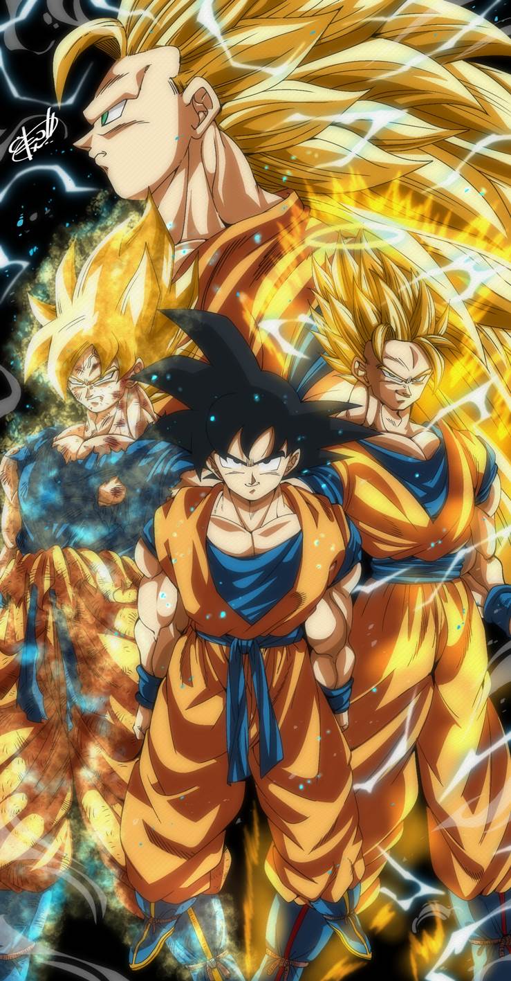 Dragon Ball Z, Son Goku, Kakarot, 赛亚人, 超级赛亚人, Super Saiyan 3, 插画, 二次创作