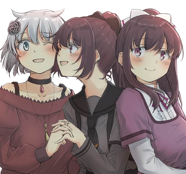 魔法纪录, Amane sisters, Mifuyu Azusa, Tsukuyo Amane, Tsukasa Amane, Madoka☆Magica 100+ bookmarks