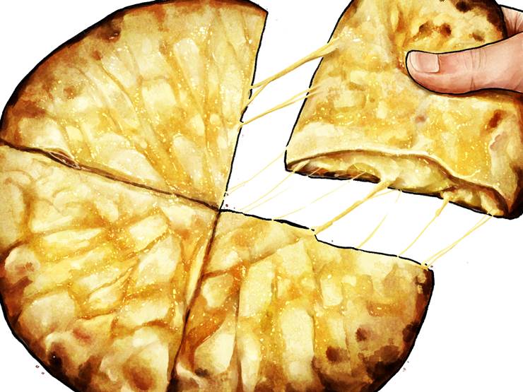 奶酪南|插画师兼子的食物插画图片