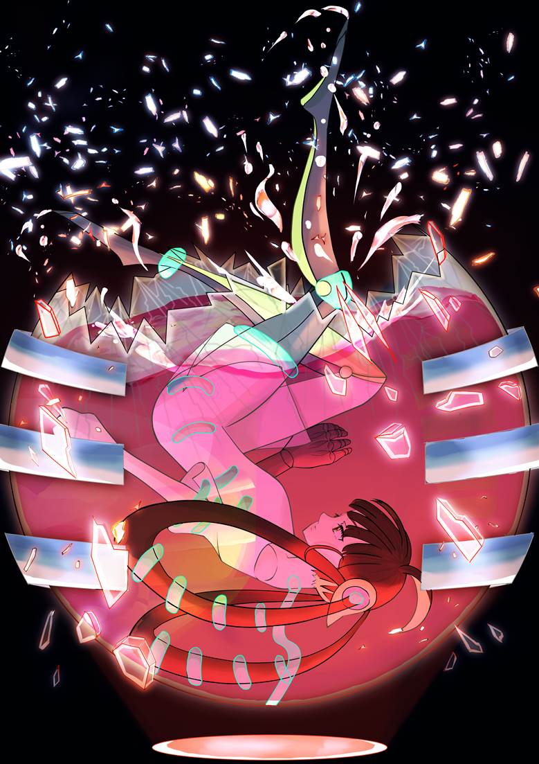 插画, 女孩子, near future, 实验, 人造人, 玻璃之中, 原创, 原创