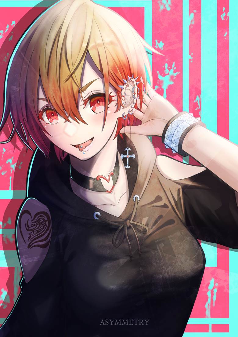 asymmetry|ナオお的纹身人物插画图片