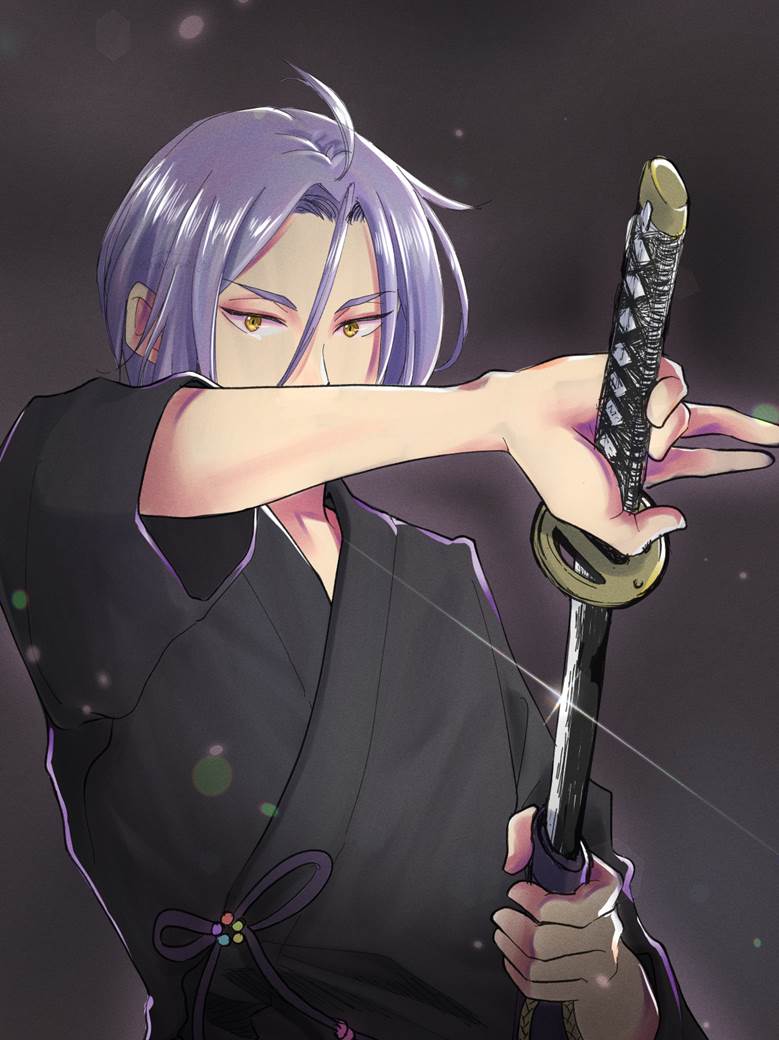 リゼロユリウス×日本刀|珠音ギスキ的拔出日本刀的人物插画图片