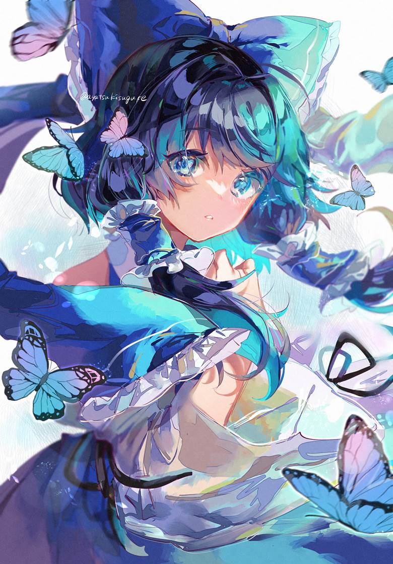 青灵梦绫月すぐれ的东方project插画图片