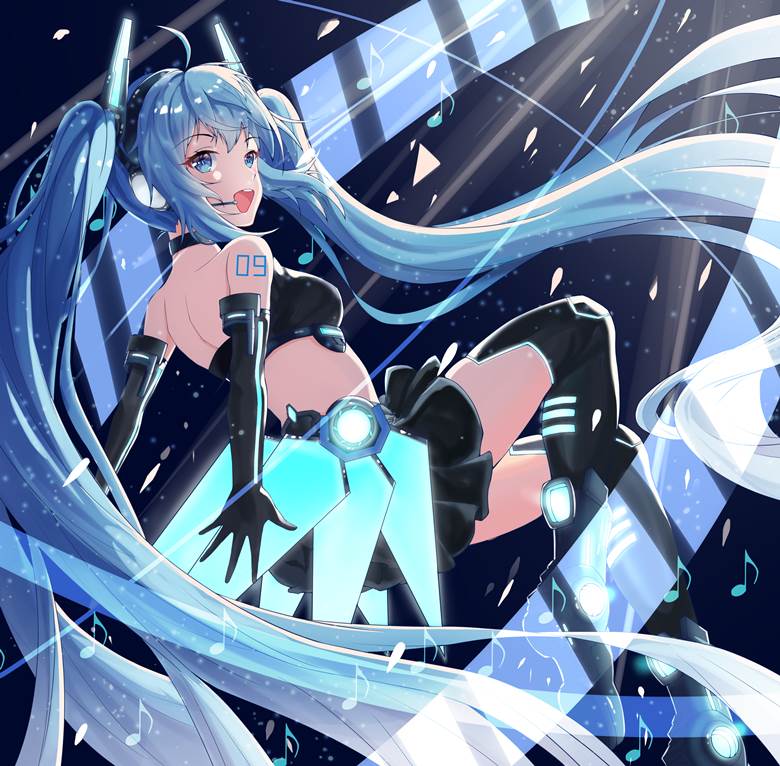 画了一张可爱炫酷的初音图可爱い初音ミクを描いた星语yume的初音未来