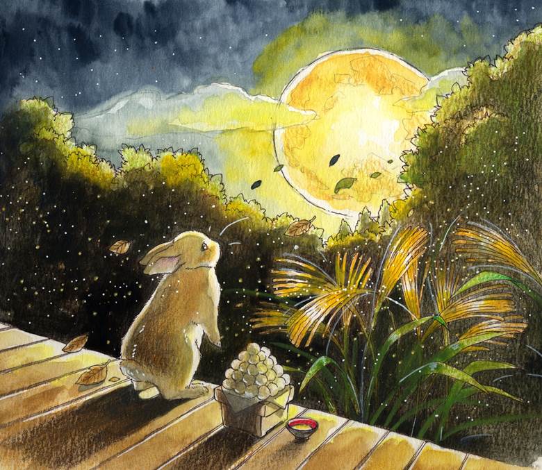 十五夜おわり Veryberry的小兔子动物插画图片 Bobopic