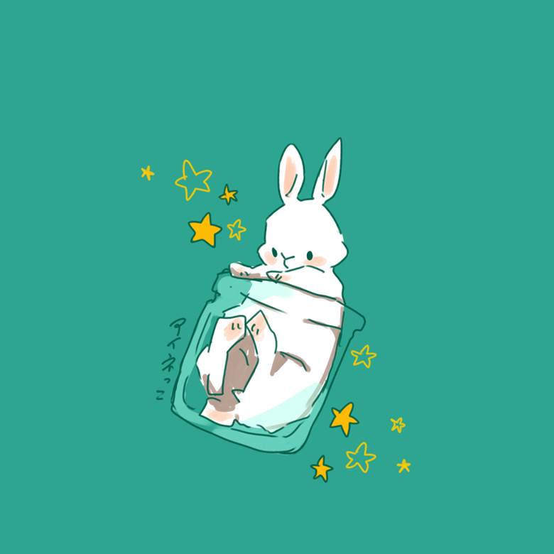 キラキラ|アイネっこ的小兔子动物插画图片