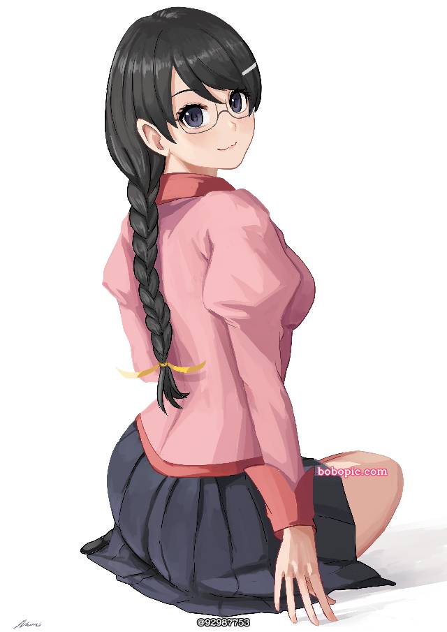 厚涂,小女孩,物语系列,眼镜图片