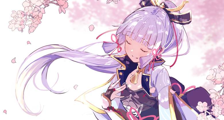 神里绫华|ツバメノ的米哈游原神插画图片