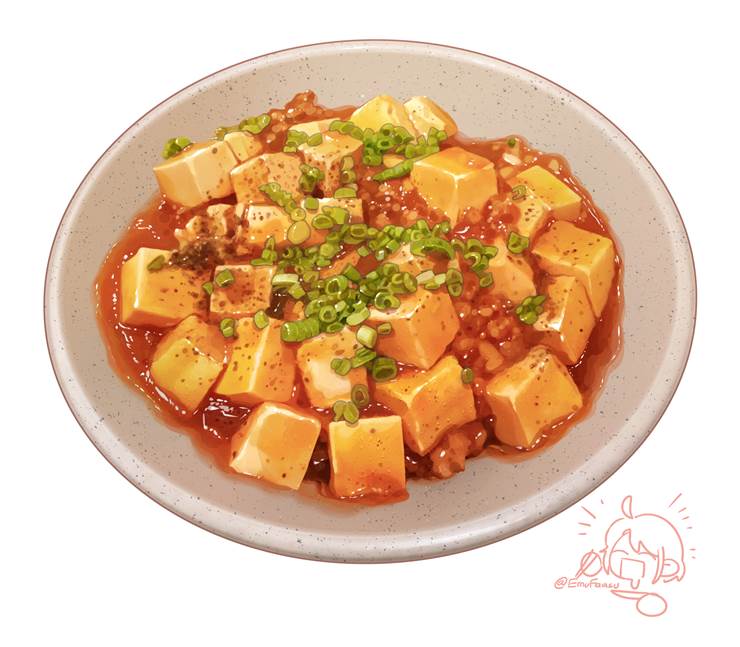 マーボー豆腐|rubysen的Pixiv美食插画图片