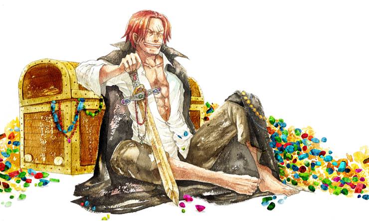 shanks, watercolor, 手绘, Four Emperors, One Piece 1000+ bookmarks