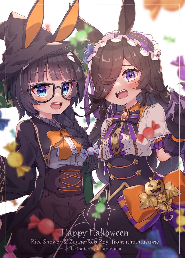 Uma Musume Pretty Derby, horse girl, Zenno Rob Roy (Uma Musume), halloween, Uma Musume Pretty Derby 500+ Bookmarks, incredibly cute, Uma Musume Pretty Derby 1000+ Bookmarks