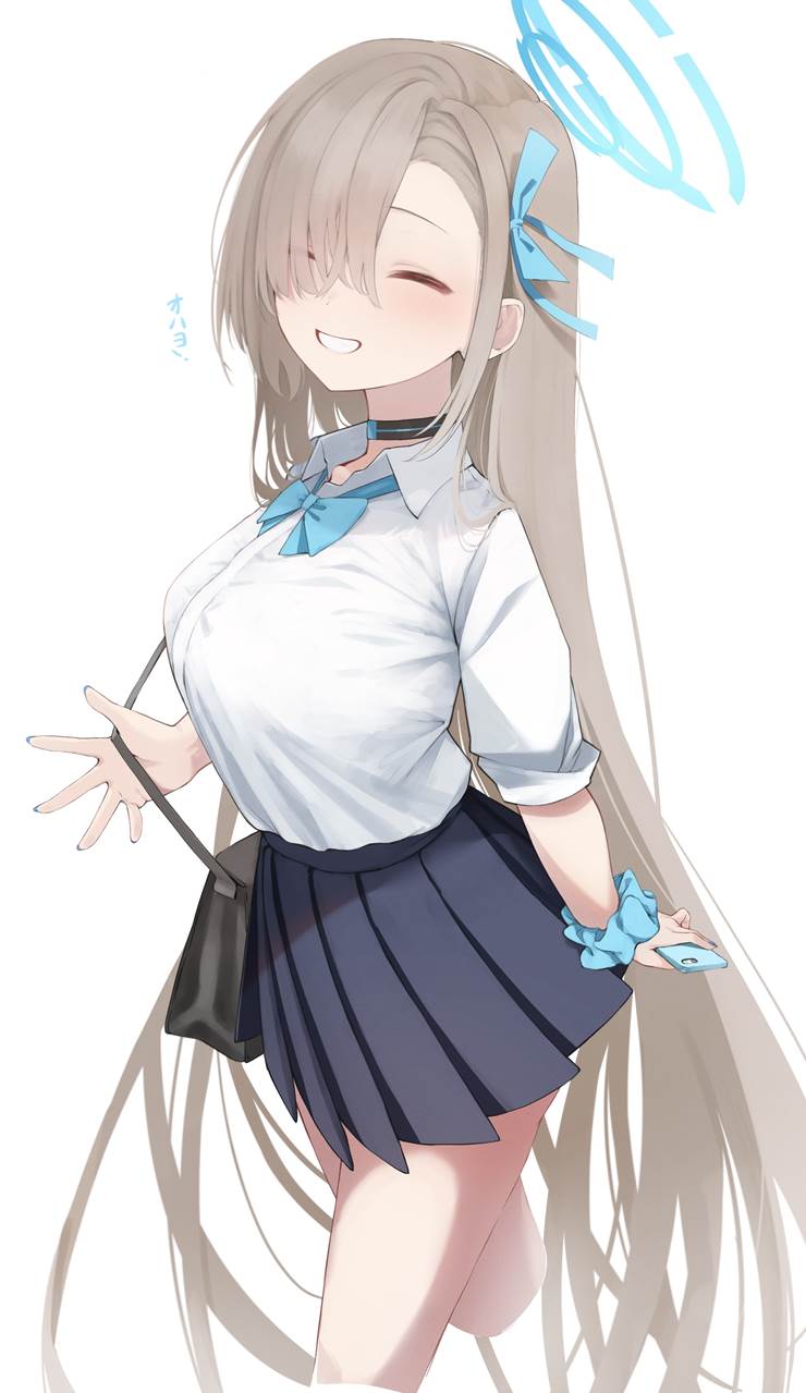 碧蓝档案, Asuna Ichinose (Blue Archive), Asuna Ichinose, uniform, huge breasts, 乳帐, Blue Archive 5000+ bookmarks