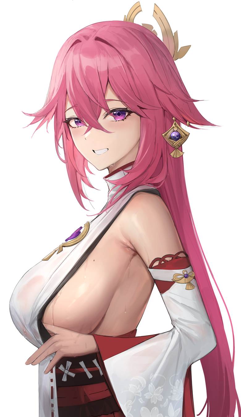 Genshin Impact, Guuji Yae, 侧乳, 腋下, 原神10000收藏