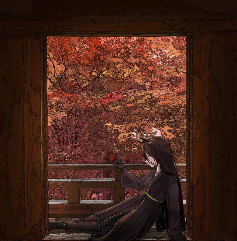 赛马娘Pretty Derby, 曼城茶座（赛马娘）, 女孩子, background, 和服, 黑长直, autumn leaves, 和风, 马娘, Uma Musume Pretty Derby 100+ Bookmarks