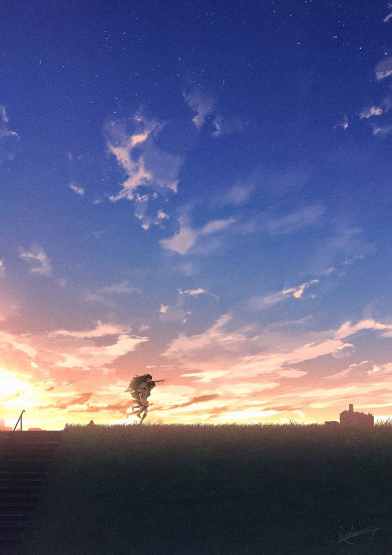 原创, background, 风景, 云, 女孩子, 夏天, sky, 夏日天空