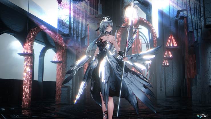 Punishing: Gray Raven, Liv, space, scenery, doodle, girl, fantasy, original works, divine