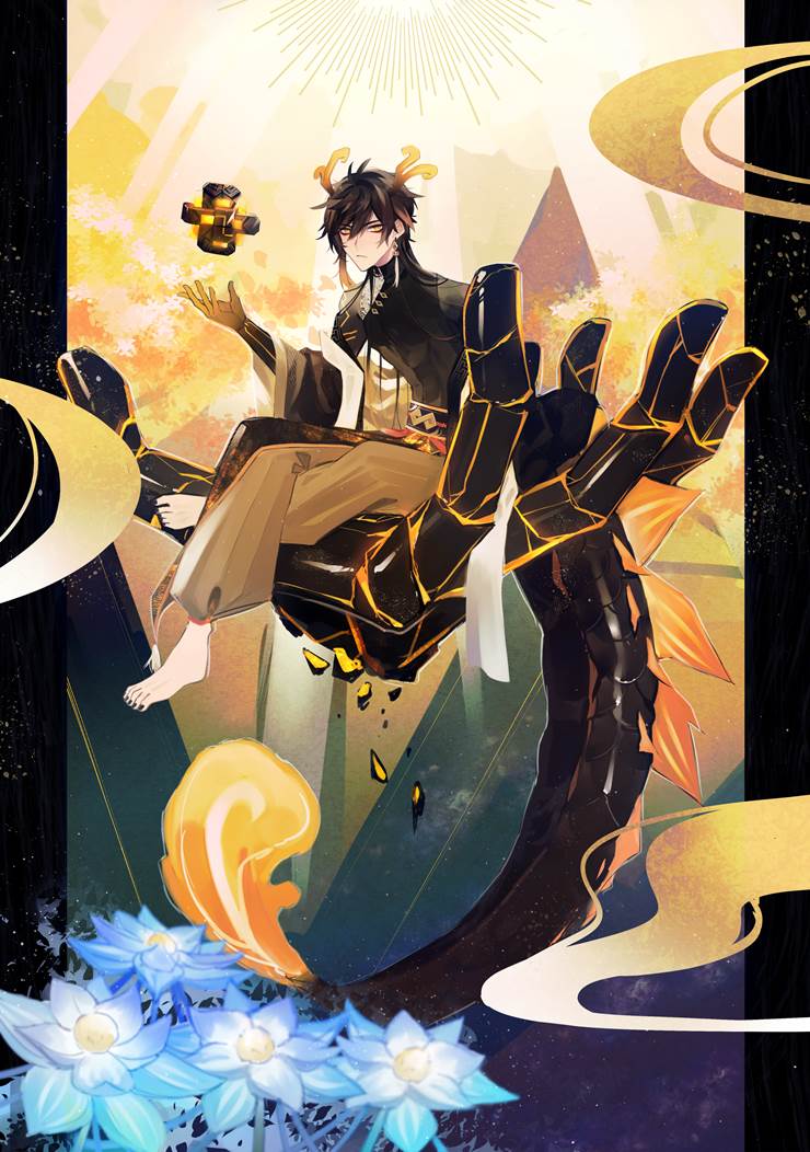 Zhongli, Tartaglia, Genshin Impact, Zhongli/Tartaglia, Tartaglia/Zhongli, Genshin Impact 1000+ bookmarks