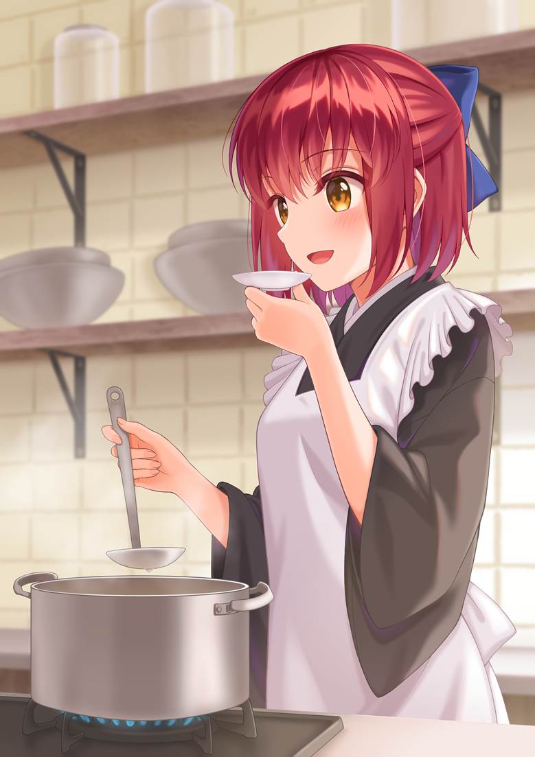 tsukihime, Tsukihime Remake, Kohaku, Kohaku-san, Japanese maid, Japanese-style maid, 围裙