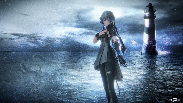 Punishing: Gray Raven, Selena, space, girl, scenery, doodle, fantasy, mecha girl