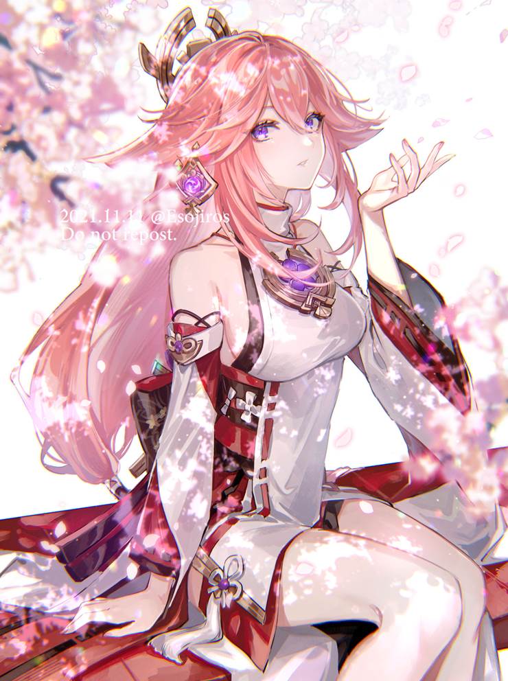 Genshin Impact, Guuji Yae, 原神10000收藏, fox ears