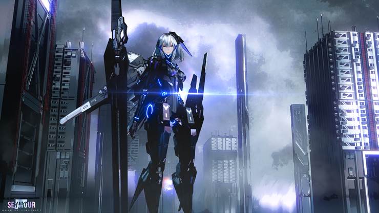 Rosetta, Punishing: Gray Raven, space, 风景, 女孩子, 涂鸦, fantasy, 机娘, 战双帕弥什