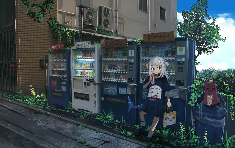 scenery, background, Gawr Gura, Hololive, virtual YouTuber