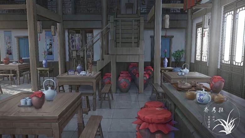 原创, 场景, background, illustration, 中国风, Chinese style, ancient