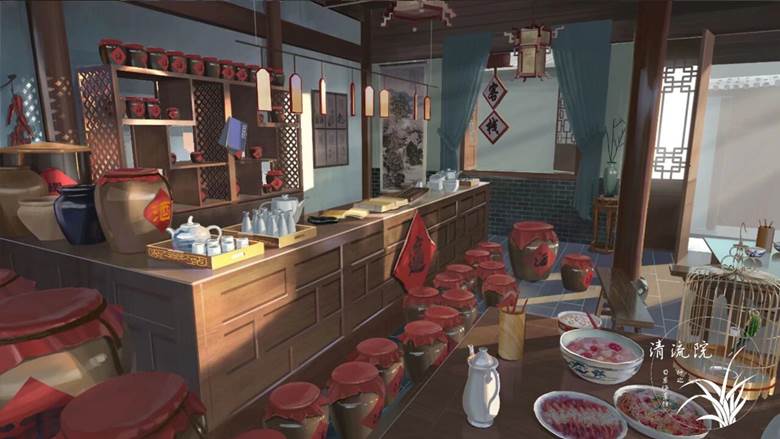 场景, background, 东方, illustration, 中国风, ancient, painting