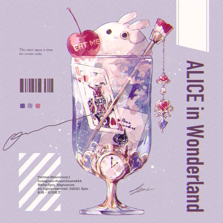 inside a glass, ice cream soda, folklore, fairy tale, beverage, original, original 5000+ bookmarks